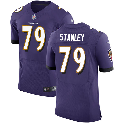 Nike Ravens #79 Ronnie Stanley Purple Team Color Men's Stitched NFL Vapor Untouchable Elite Jersey